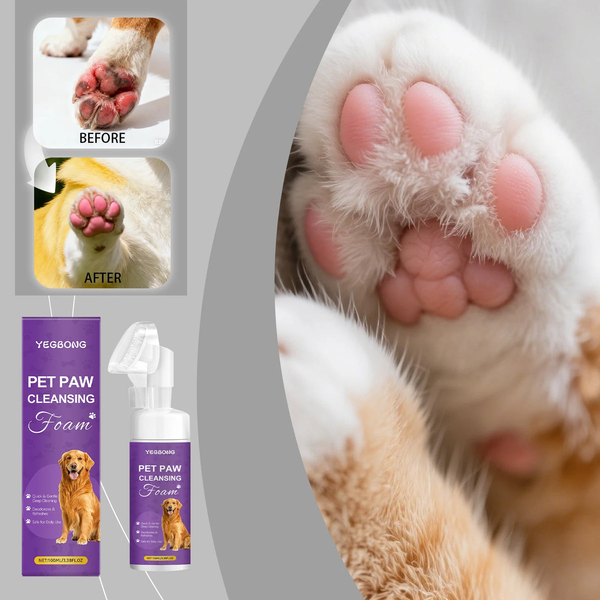 PawSpa Waterless Paw Foam — 100 ml